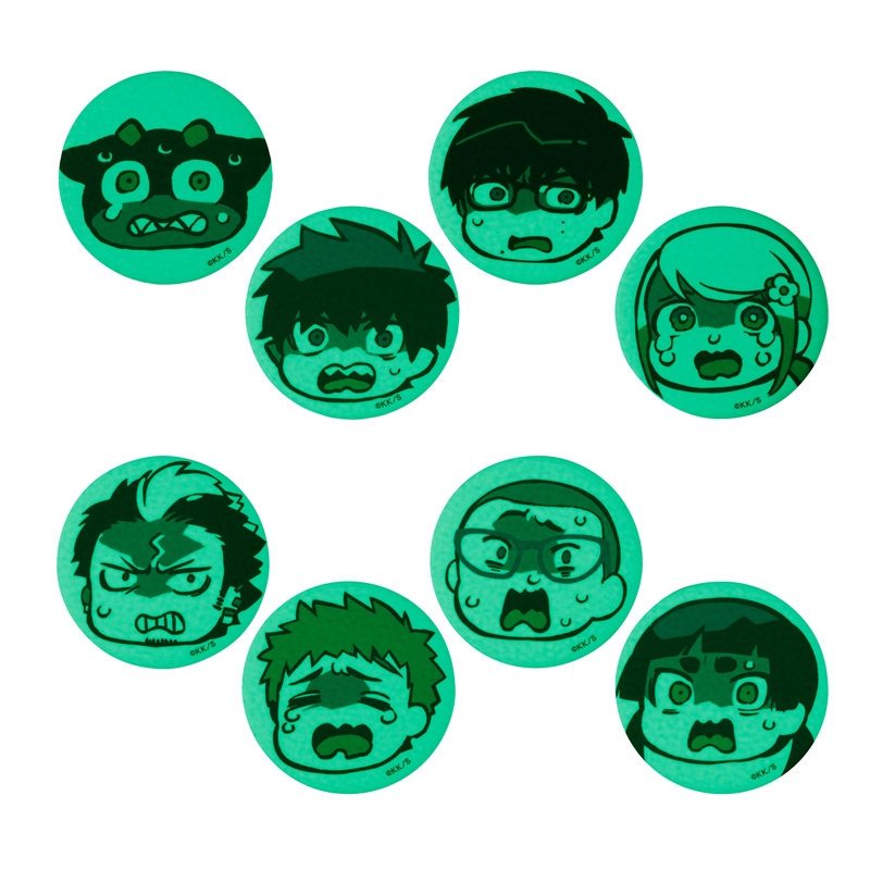 『青の祓魔師』蓄光缶バッジコレクション　全種セット（全８種入り）　＜青の祓魔師　納涼怪談会　奥村燐　真夏の夜の単独任務「百物語を阻止せよ！」＞　ＢＤ３