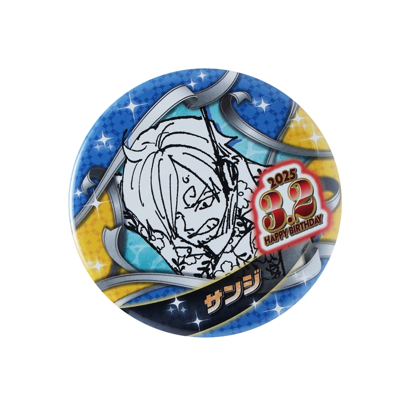 『ＯＮＥ　ＰＩＥＣＥ』バースデイ缶バッジ　サンジ　ＢＥ１