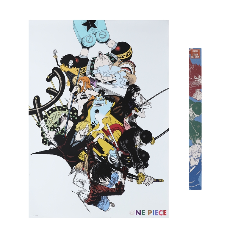 『ＯＮＥ　ＰＩＥＣＥ』Ａ全アートポスター　「ＳＴＲＡＷ　ＨＡＴ　ＣＲＥＷ」　ＢＥ３－ＰＰＩ