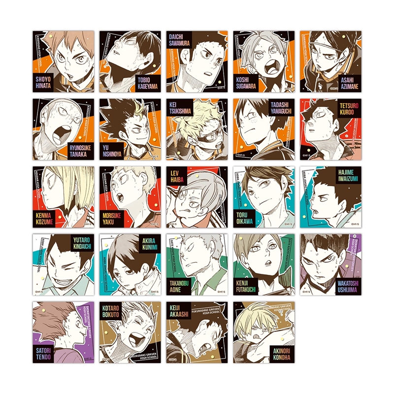 『ハイキュー！！』スクエアステッカーコレクション　第２弾　（全４０種／ランダム４種入り）　ＢＥ４－ＪＳ
