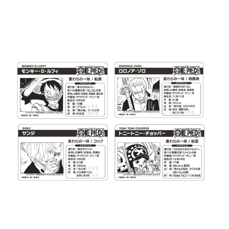 『ＯＮＥ　ＰＩＥＣＥ』バースデイコレクションカード２０２６　４枚セット（ルフィ／ゾロ／サンジ／チョッパー）　ＢＦ１