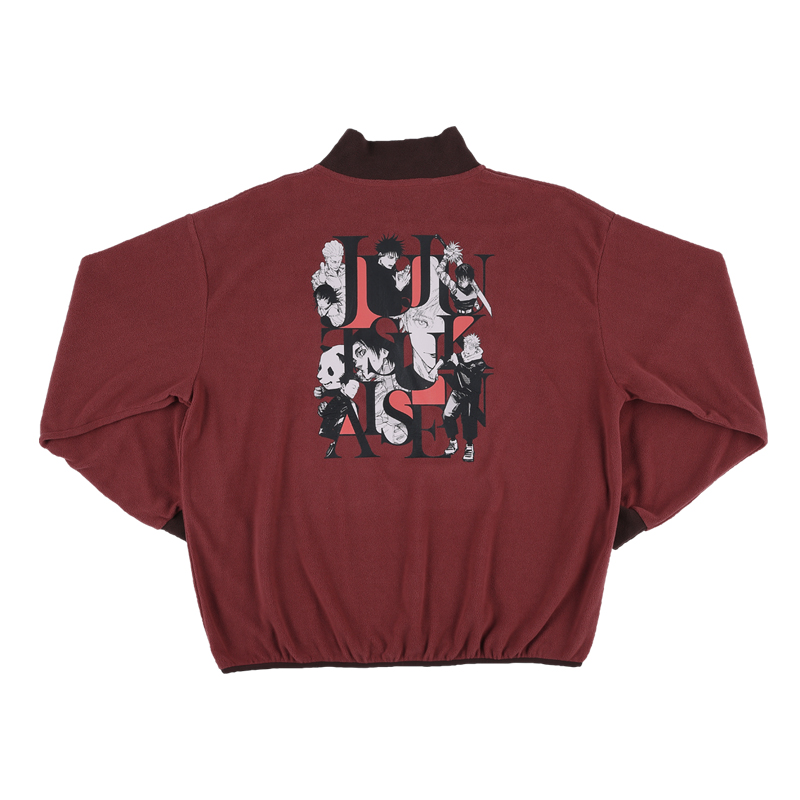 『呪術廻戦』フリースハーフジッププルオーバー　フリーサイズ　ＢＤ４－ＪＳ