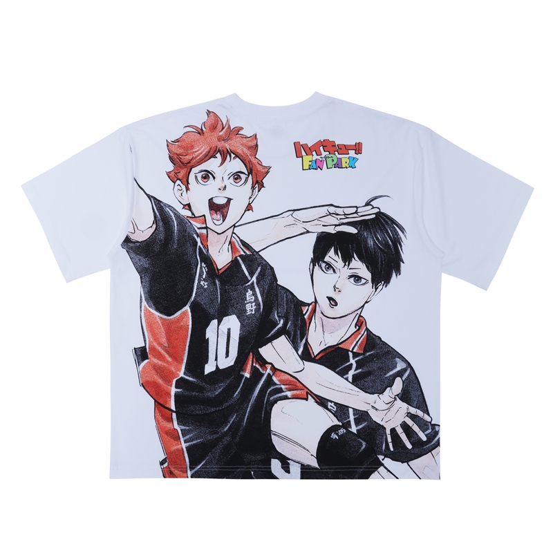 『ハイキュー！！』Ｔシャツ　キービジュアル　ホワイト　フリーサイズ　＜ハイキュー！！　ＦＡＮ　ＰＡＲＫ＞　ＢＥ２
