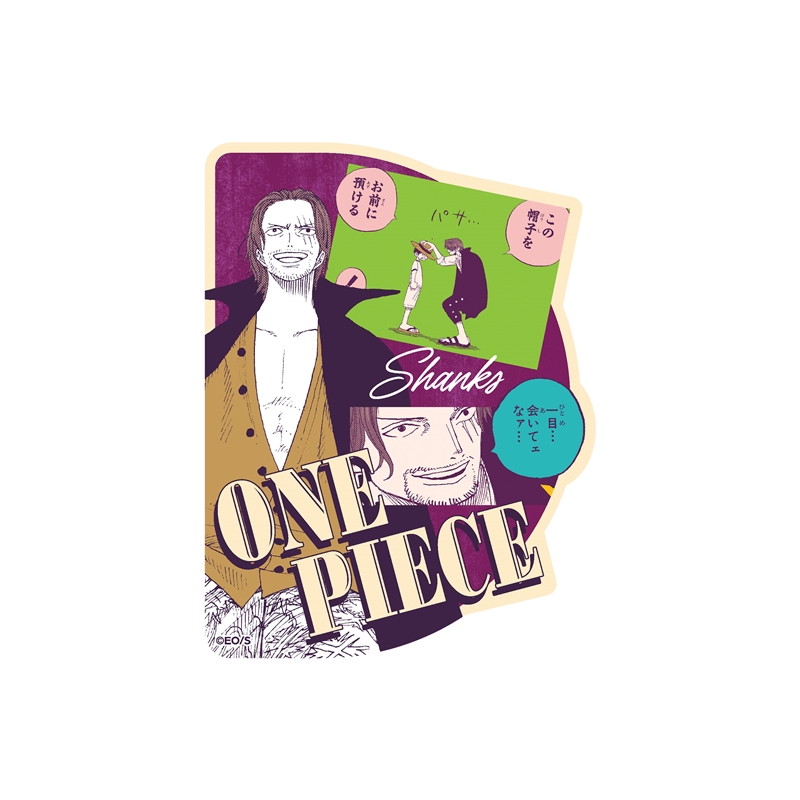 『ＯＮＥ　ＰＩＥＣＥ』ダイカットステッカーセット　（２枚入り）　ルフィ＆シャンクス　ＢＦ３