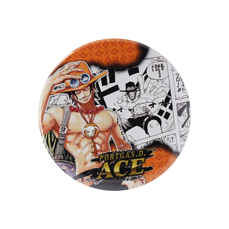 『ＯＮＥ　ＰＩＥＣＥ』コレクション缶バッジ“ＨＥＲＯＥＳ”　【ポートガス・Ｄ・エース】（全１０種）　ＡＩ１－ＯＰＢＤ