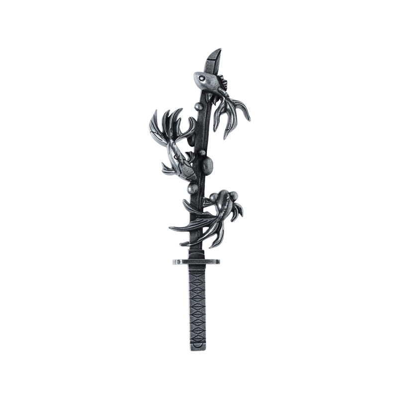 『カグラバチ』妖刀「淵天」　［ＴＨＥ　ＭＥＴＡＬ　ＦＩＧＵＲＥ］　ディスプレイアクリルスタンド付き　ＢＤ４－ＪＦ