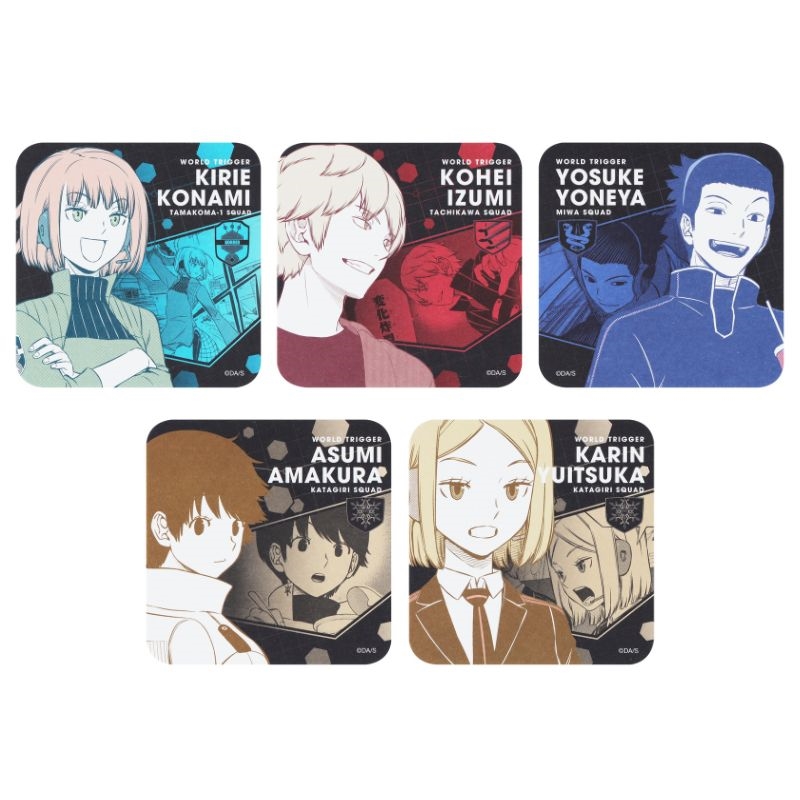 『ワールドトリガー』アートコースター　第２弾　（全４５種／ランダム５種入り）　ＢＤ４－ＪＦ