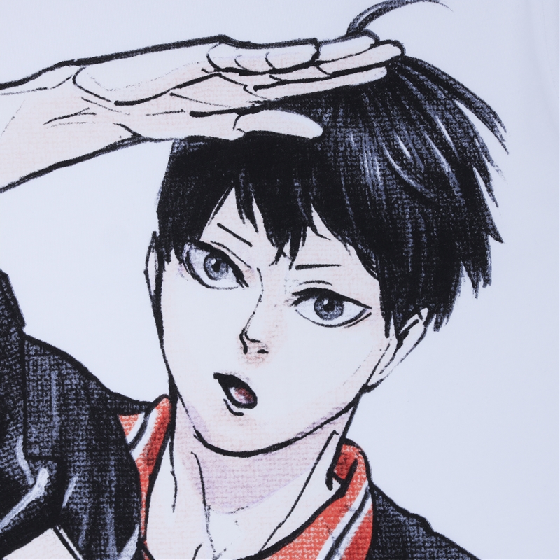 『ハイキュー！！』Ｔシャツ　キービジュアル　ホワイト　フリーサイズ　＜ハイキュー！！　ＦＡＮ　ＰＡＲＫ＞　ＢＥ２