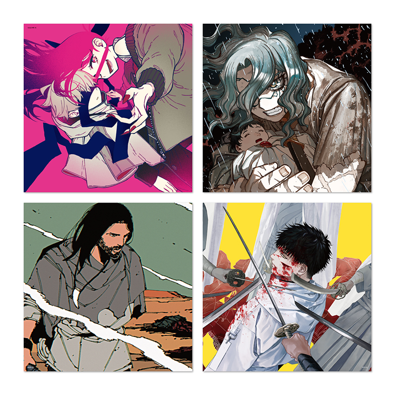 「少年ジャンプ＋」スクエアポスター画集　（２８枚入り）　＜少年ジャンプ＋展＞　ＢＥ２