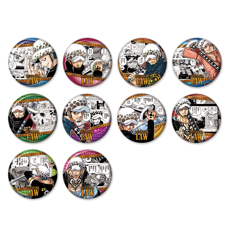 『ＯＮＥ　ＰＩＥＣＥ』コレクション缶バッジ“ＨＥＲＯＥＳ”　【トラファルガー・ロー】（全１０種）ＡＨ４－ＯＰＢＤ