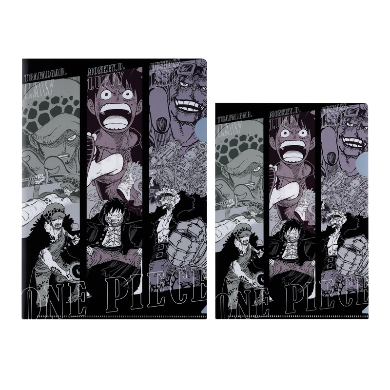 『ＯＮＥ　ＰＩＥＣＥ』クリアファイル２枚セット（Ａ４＆Ｂ５）　ルフィ＆ロー＆キッド　ＢＣ３