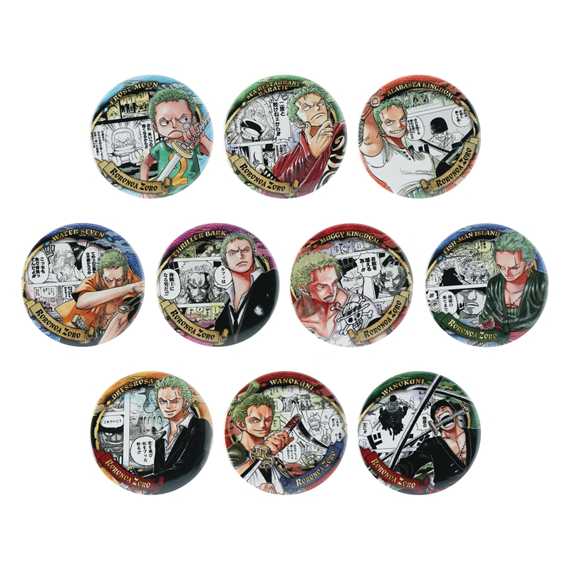 『ＯＮＥ　ＰＩＥＣＥ』コレクション缶バッジ“ＨＥＲＯＥＳ”　【ロロノア・ゾロ】　第２弾　（全１０種／ランダム１種入り）　ＢＣ４