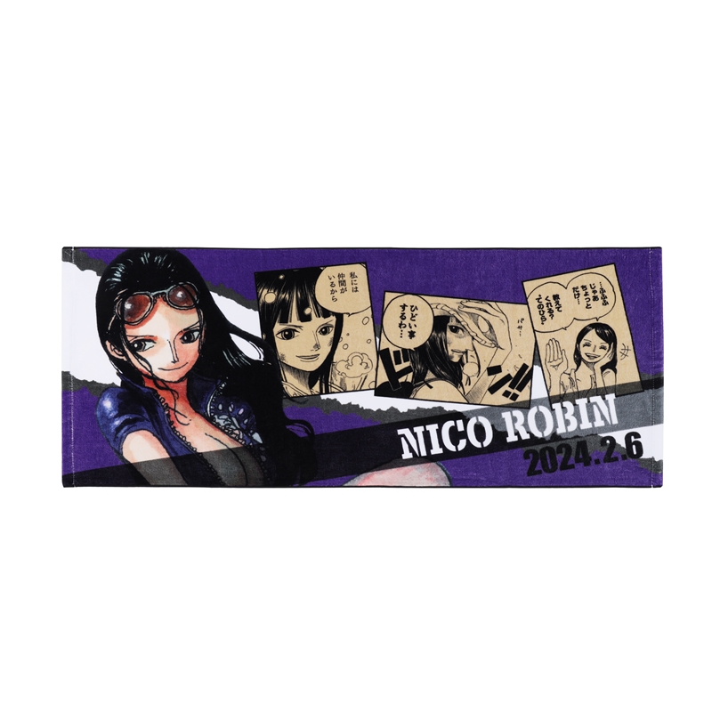 『ＯＮＥ　ＰＩＥＣＥ』フルカラーフェイスタオル　ニコ・ロビン　ＢＤ１