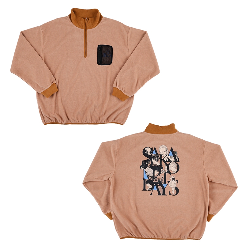 『ＳＡＫＡＭＯＴＯ　ＤＡＹＳ』フリースハーフジッププルオーバー　フリーサイズ　ＢＤ４－ＪＳ