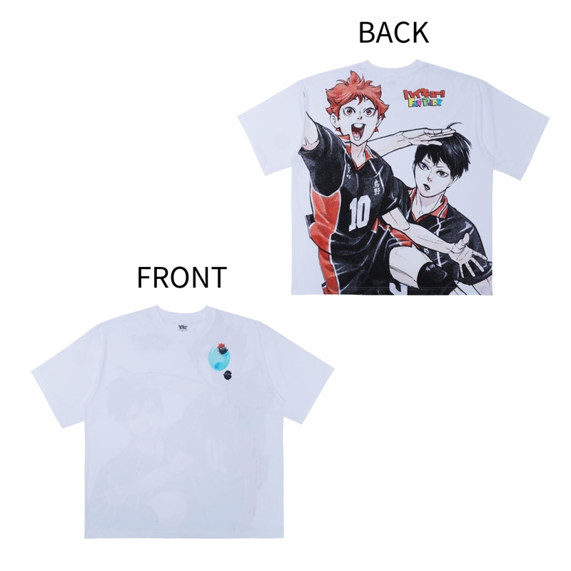 『ハイキュー！！』Ｔシャツ　キービジュアル　ホワイト　フリーサイズ　＜ハイキュー！！　ＦＡＮ　ＰＡＲＫ＞　ＢＥ２