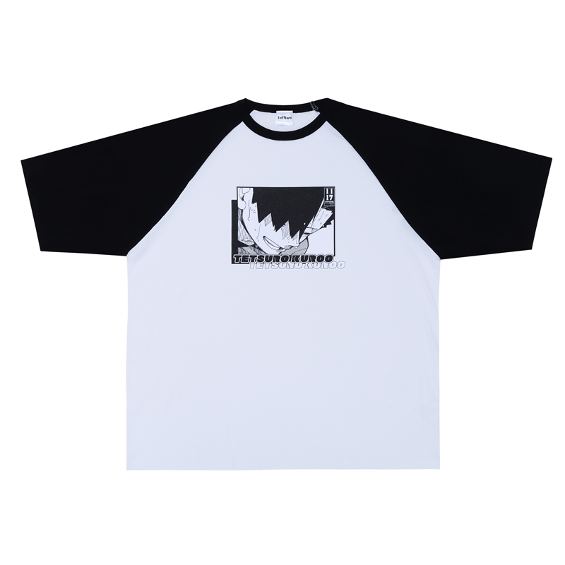 『ハイキュー！！』ラグランＴシャツ　“ＨＥＲＯＥＳ”　黒尾鉄朗　ＢＥ４