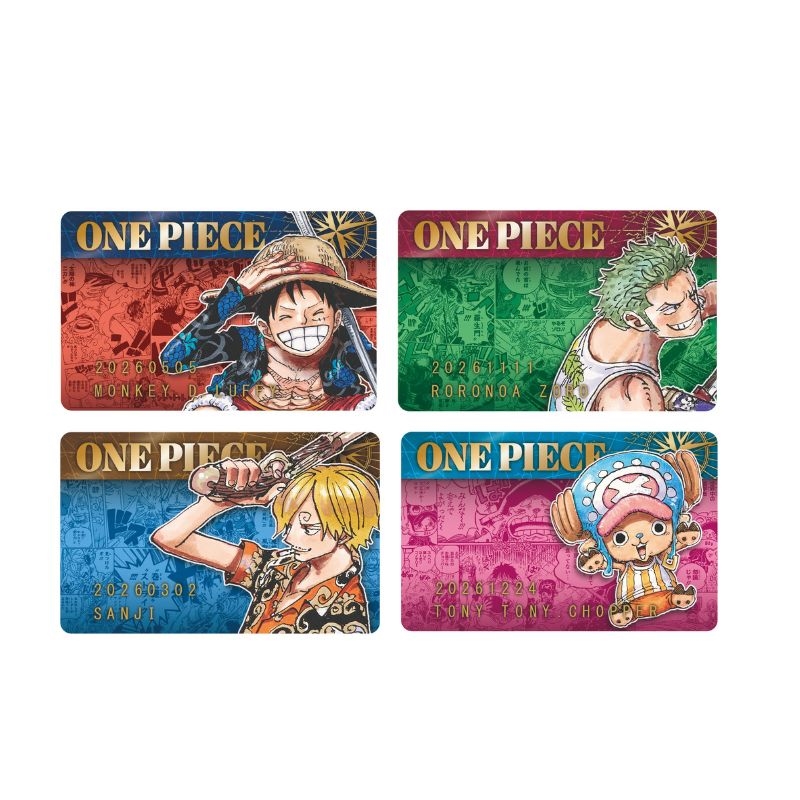 『ＯＮＥ　ＰＩＥＣＥ』バースデイコレクションカード２０２６　４枚セット（ルフィ／ゾロ／サンジ／チョッパー）　ＢＦ１