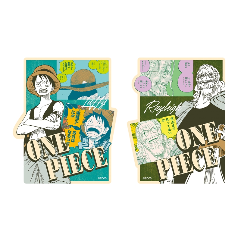 『ＯＮＥ　ＰＩＥＣＥ』ダイカットステッカーセット　（２枚入り）　ルフィ＆レイリー　ＢＦ３