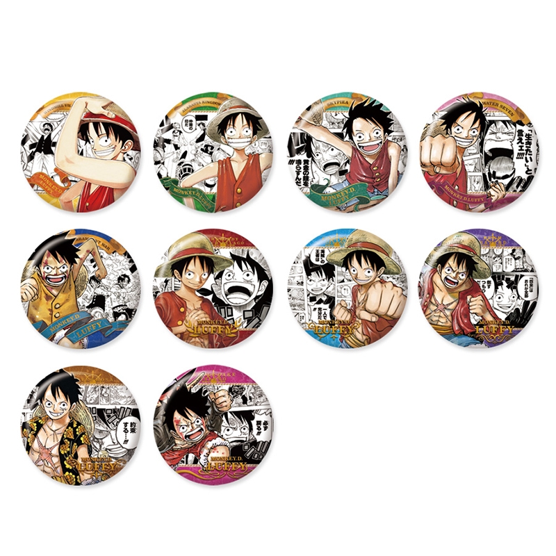 『ＯＮＥ　ＰＩＥＣＥ』コレクション缶バッジ“ＨＥＲＯＥＳ”　【モンキー・Ｄ・ルフィ】（全１０種）　ＡＨ２−ＯＰＢＤ