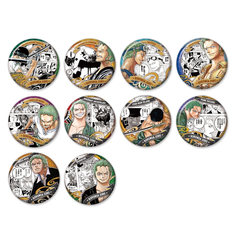 『ＯＮＥ　ＰＩＥＣＥ』コレクション缶バッジ“ＨＥＲＯＥＳ”　【ロロノア・ゾロ】（全１０種）ＡＨ４−ＯＰＢＤ