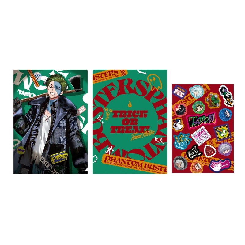 『ファントムバスターズ』デコれるステッカー付き クリアファイル【GHOST & FRIENDS POPUP ver】タモン