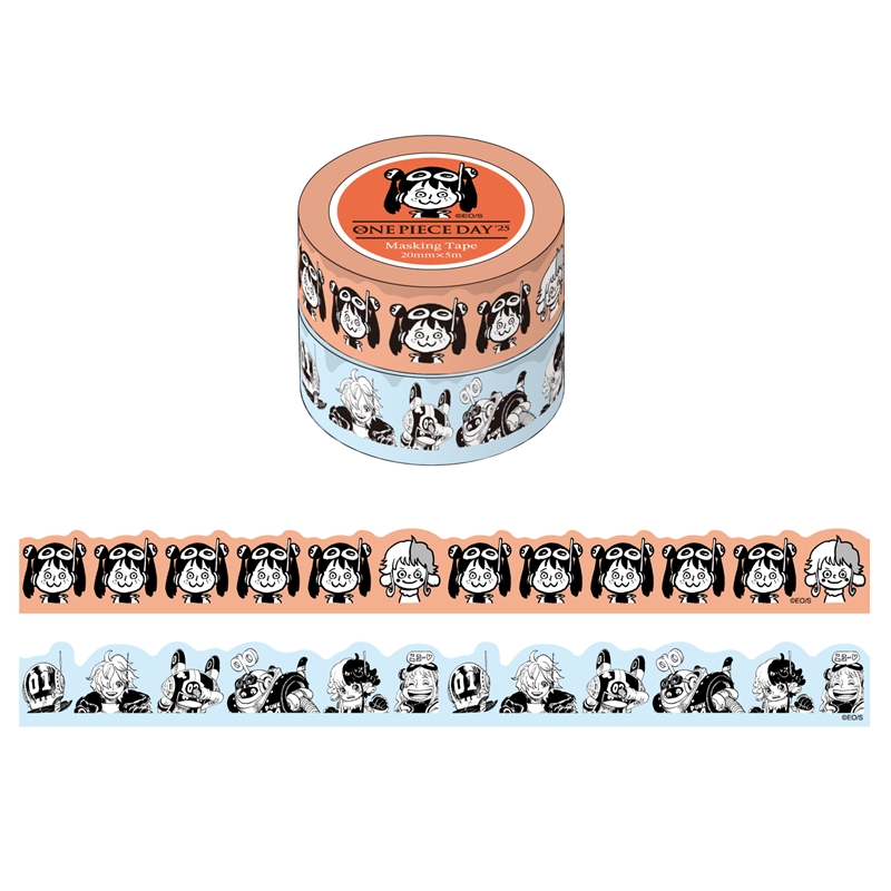 『ＯＮＥ　ＰＩＥＣＥ』ルフィ＆ベガパンク　猫（サテライト）マスキングテープセット