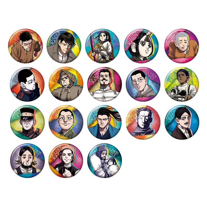 『ゴールデンカムイ』コレクション缶バッジ　プチ～若き日の強者たち～　（全１８種）＜ゴールデンカムイ展＞　ＢＢ２
