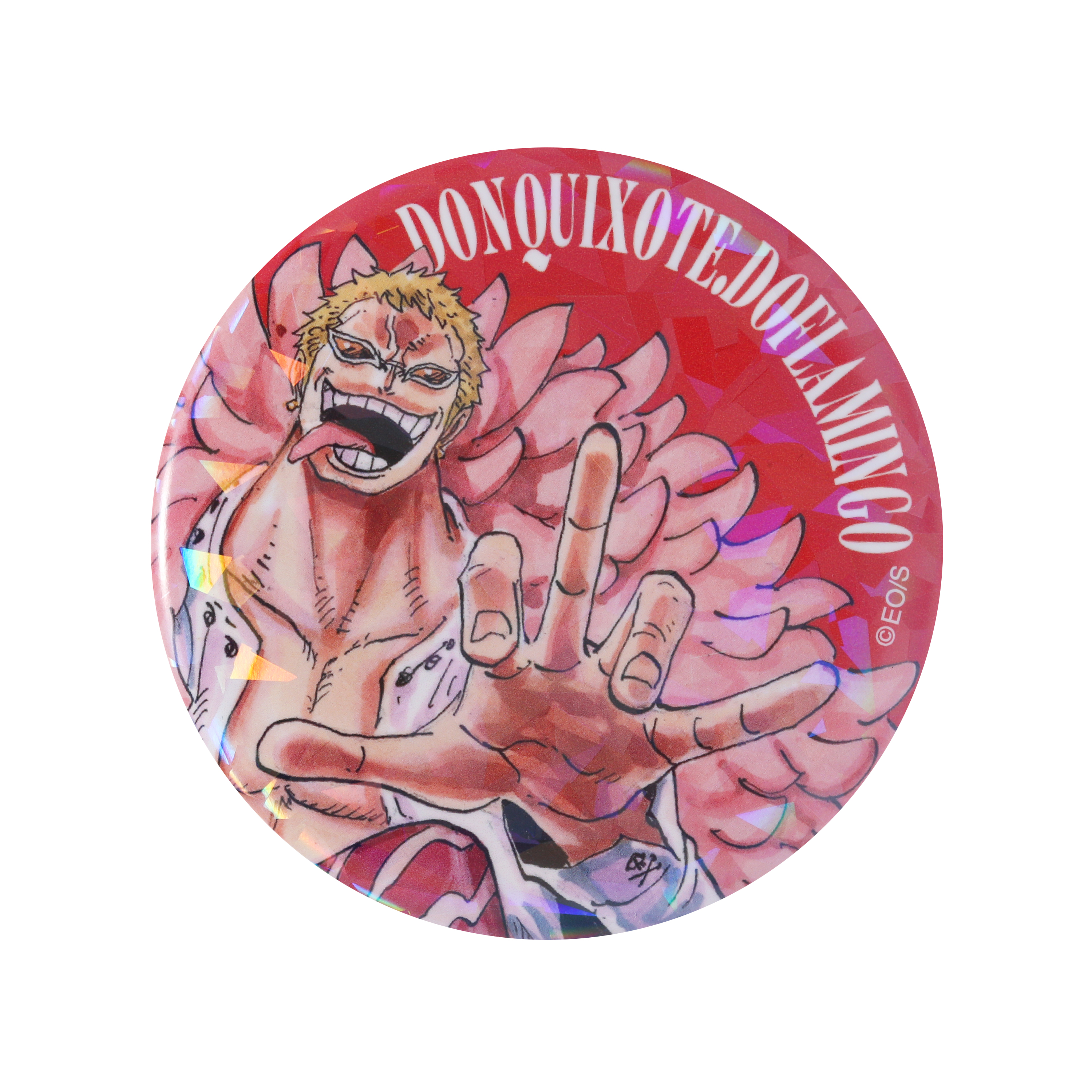 完全受注生産　「週刊少年ジャンプ」オールスター缶バッジ　『ＯＮＥ　ＰＩＥＣＥ』　［２０　ドンキホーテ・ドフラミンゴ］　ＢＢ３