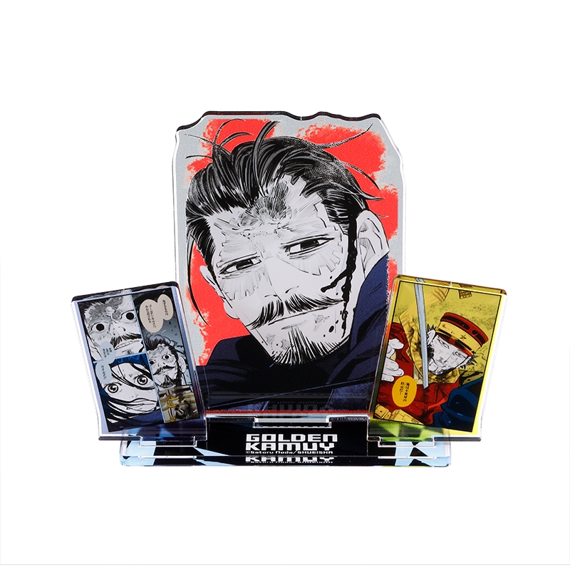 『ゴールデンカムイ』エモーショナルアクリルジオラマ　（鶴見・杉元・アシリパ）　＜ゴールデンカムイ展　福岡＞　ＢＢ４