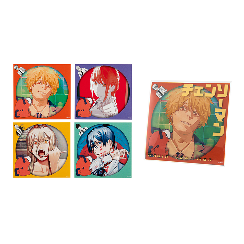 『チェンソーマン』箔入りクリアケーススタンド付きシール４枚セット　ＢＢ４−ＪＦ
