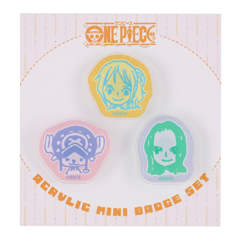 『ＯＮＥ　ＰＩＥＣＥ』アクリルｍｉｎｉバッジ３個セット　（ナミ＆チョッパー＆ロビン）　ＢＣ３