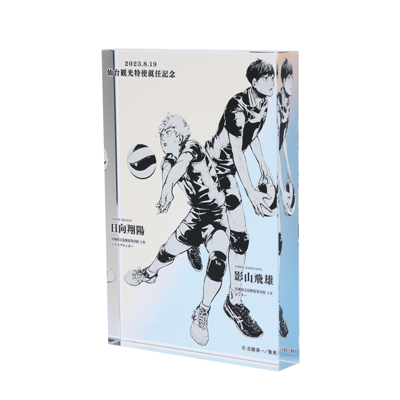 『ハイキュー！！』アクリルブロック　日向翔陽＆影山飛雄　【仙台観光特使就任記念Ｖｅｒ．】　ＢＣ３