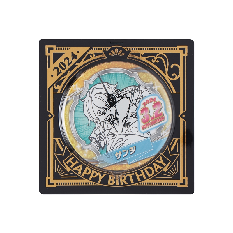 『ＯＮＥ　ＰＩＥＣＥ』バースデイ缶バッジ　サンジ　ＢＤ１