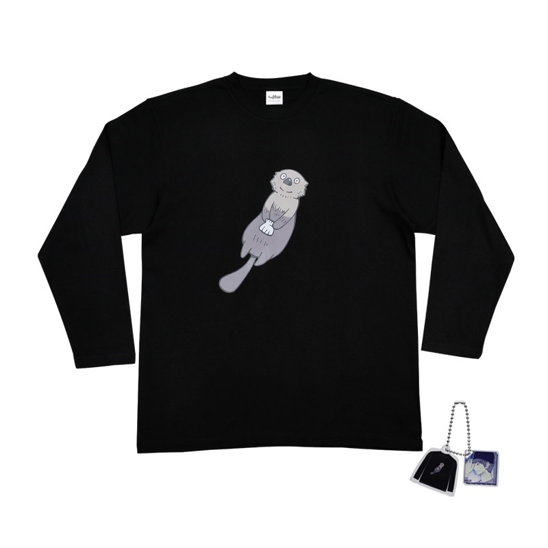『ワールドトリガー』ロングＴシャツ　フリーサイズ　チャーム付き【石をなくしたラッコ】　ＢＤ１