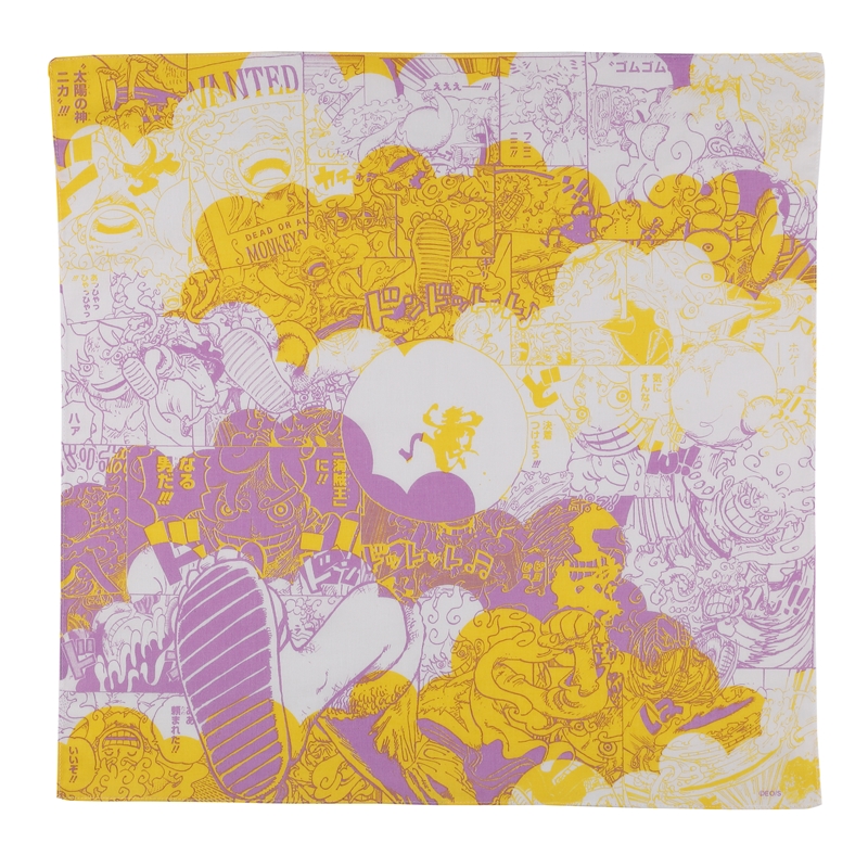 『ＯＮＥ　ＰＩＥＣＥ』総柄ハンカチ　（ギア５　ルフィ）　ＢＤ３