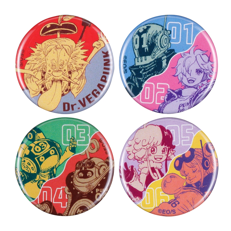 『ONE PIECE』缶マグネット4個セット Dr.ベガパンク&猫(サテライト) BD3