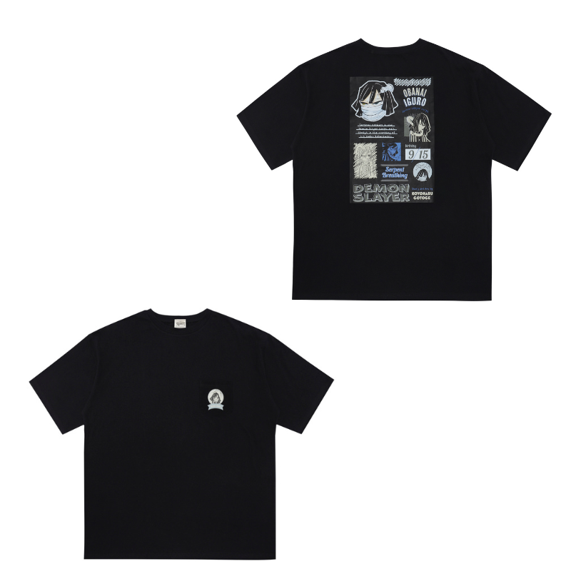 『鬼滅の刃』ポケット付きビッグシルエットＴシャツ　“ＨＥＲＯＥＳ”　伊黒小芭内　ＢＤ３