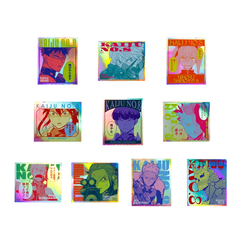 『怪獣８号』オーロラステッカーコレクション　全種セット　（全１０種入り）　＜怪獣８号展＞　ＢＤ３