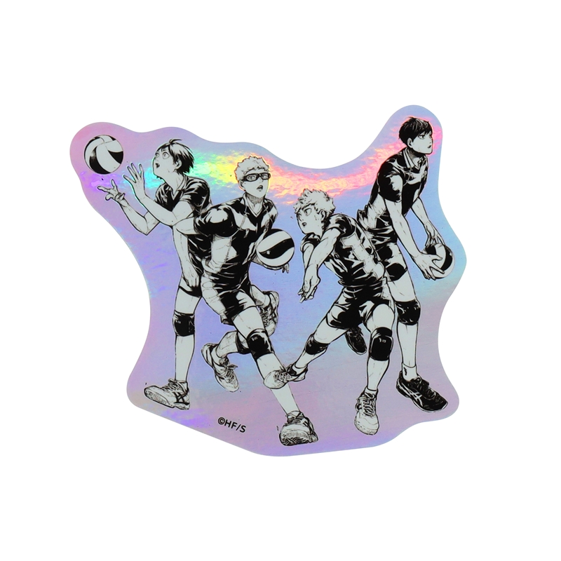 『ハイキュー！！』オーロラシャインステッカー　日向翔陽＆影山飛雄＆月島蛍＆山口忠　【仙台観光特使就任記念Ｖｅｒ．】　ＢＤ３