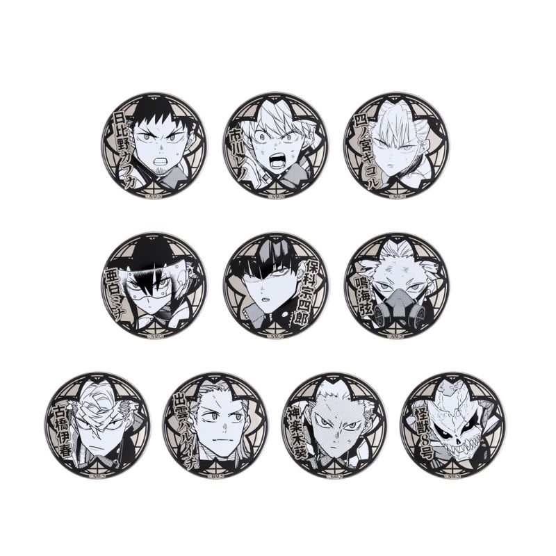 『怪獣８号』白銀バッジコレクション　（全１０種／ランダム１種入り）　＜怪獣８号展＞　ＢＤ３