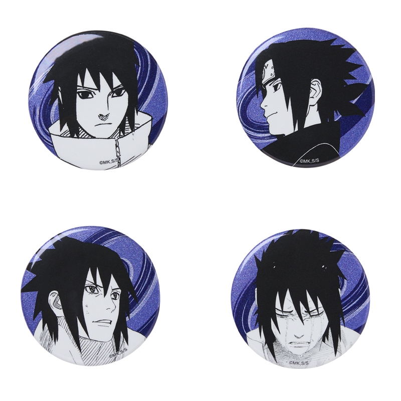 『ＮＡＲＵＴＯ−ナルト−』缶バッジ４個セット　ＥＭＯＴＩＯＮＳ　うちはサスケ　ＢＤ４