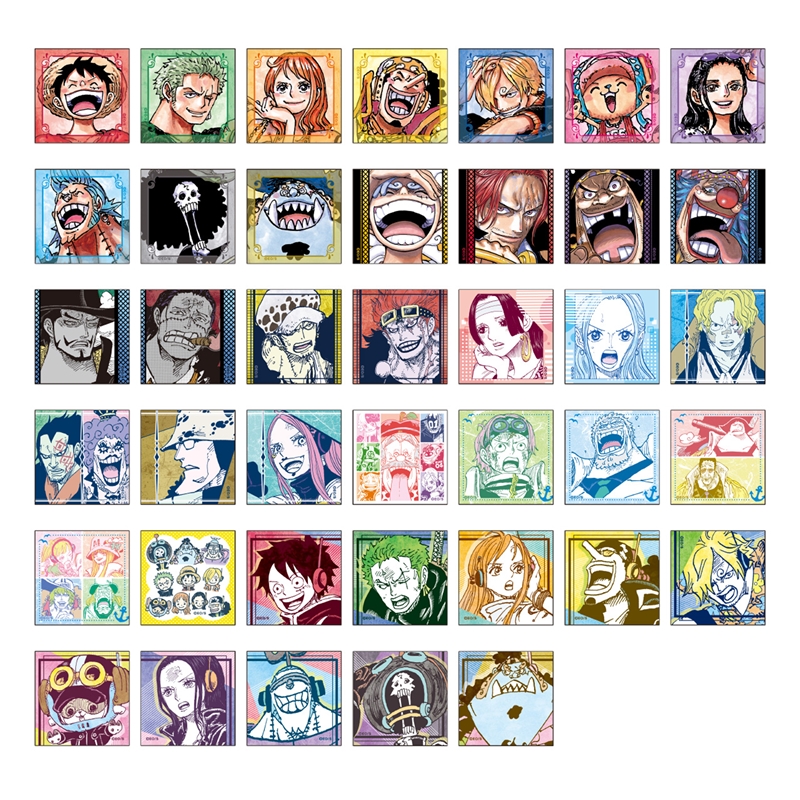 『ＯＮＥ　ＰＩＥＣＥ』スクエアステッカーコレクション　第１弾　（全４０種／ランダム４種入り）　ＢＤ４−ＪＦ