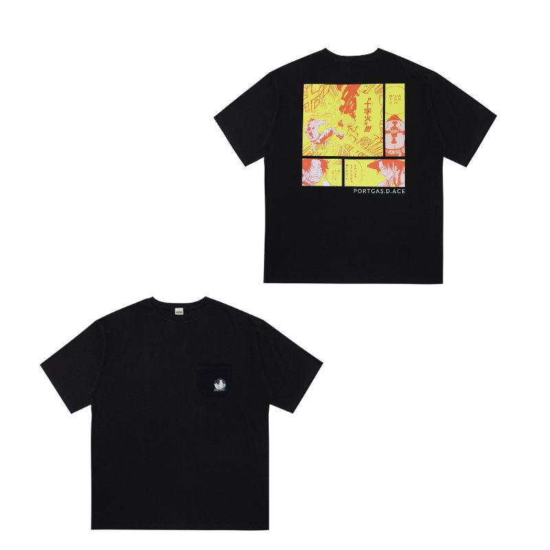 『ＯＮＥ　ＰＩＥＣＥ』ポケット付きビッグシルエットＴシャツ　“ＨＥＲＯＥＳ”　ポートガス・Ｄ・エース　ＢＥ１