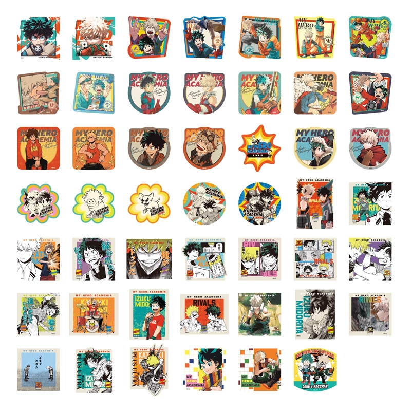 ＪＣＳ限定　『僕のヒーローアカデミア』アートステッカー　−ＲＩＶＡＬＳ−　全種セット　（全４８種入り）　ＢＤ３