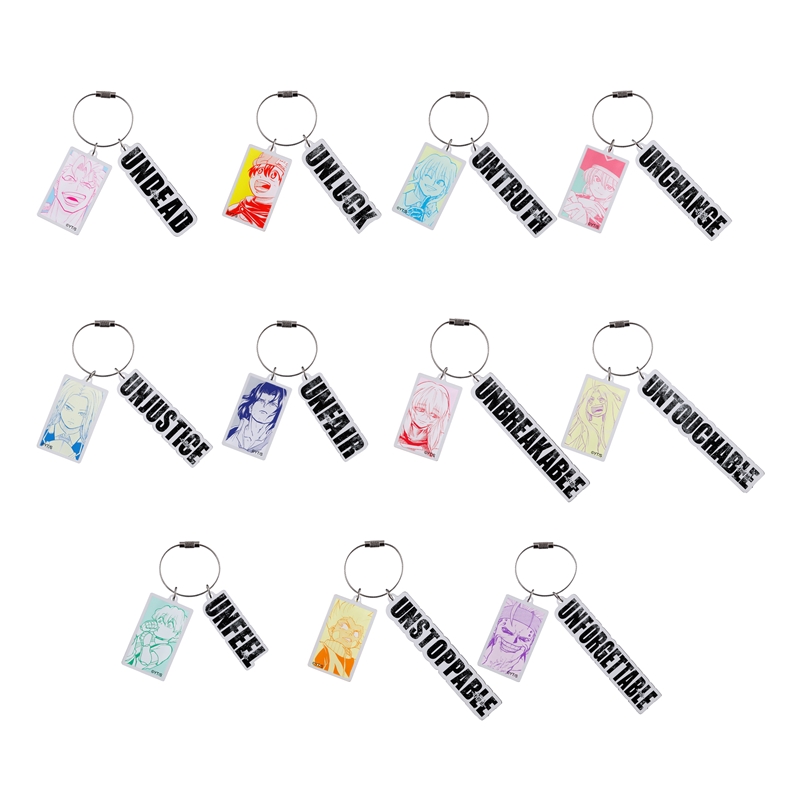 『アンデッドアンラック』否定能力デカフォント＆否定者２連アクリルキーホルダーコレクション　全種セット　（全１１種入り）　ＢＤ４−ＪＦ