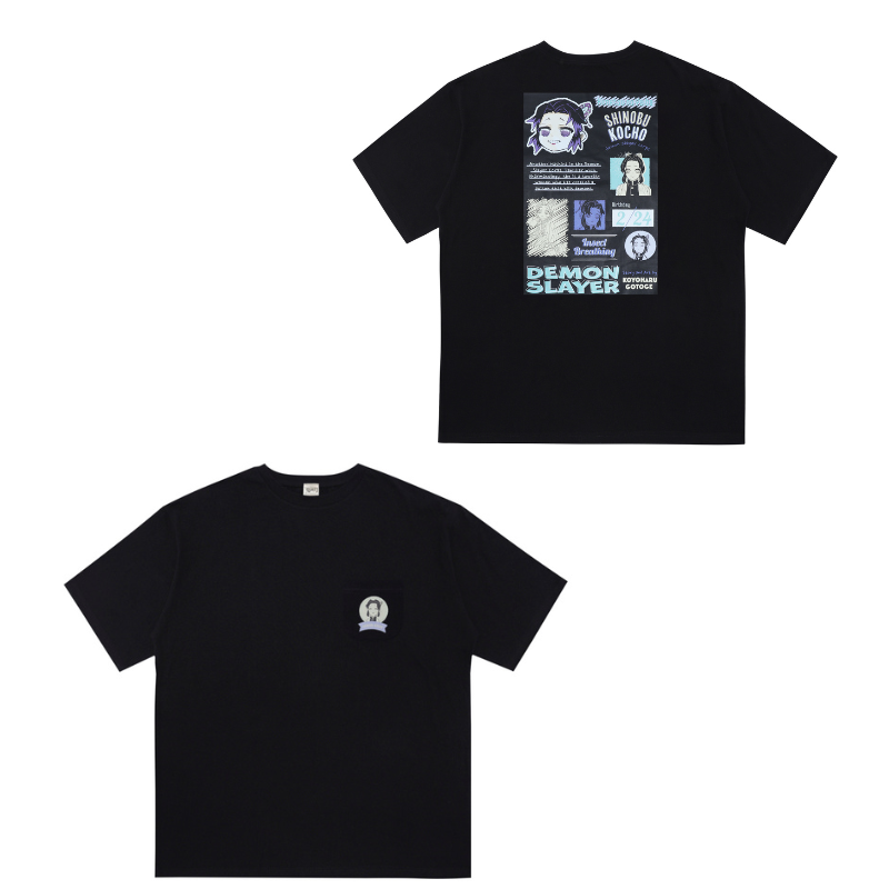 『鬼滅の刃』ポケット付きビッグシルエットＴシャツ　“ＨＥＲＯＥＳ”　胡蝶しのぶ　ＢＥ１