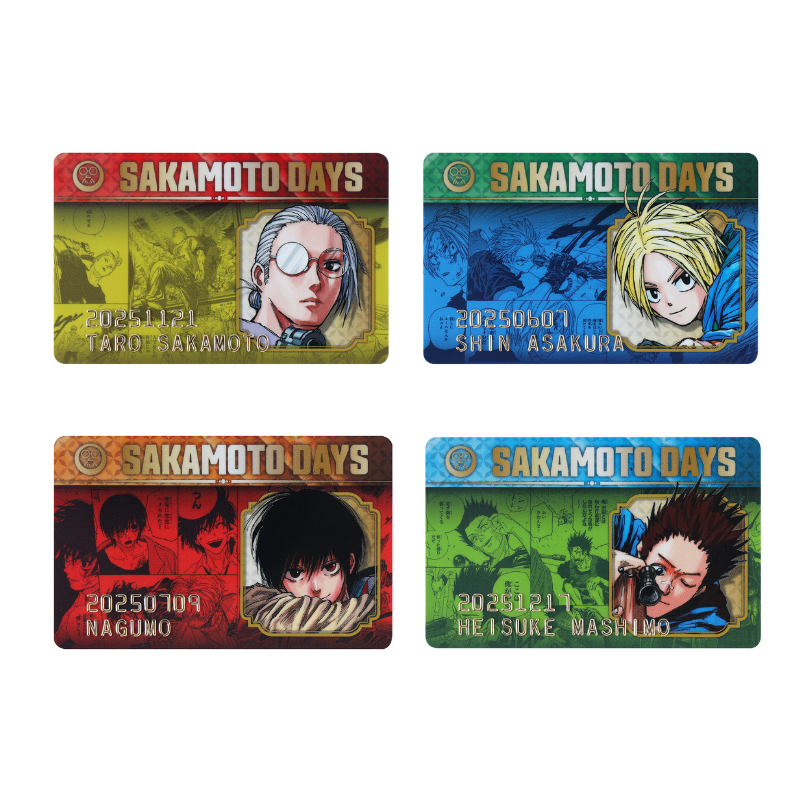 『ＳＡＫＡＭＯＴＯ　ＤＡＹＳ』バースデイコレクションカード２０２５　４枚セット（坂本太郎／朝倉シン／南雲／眞霜平助）　ＢＥ２