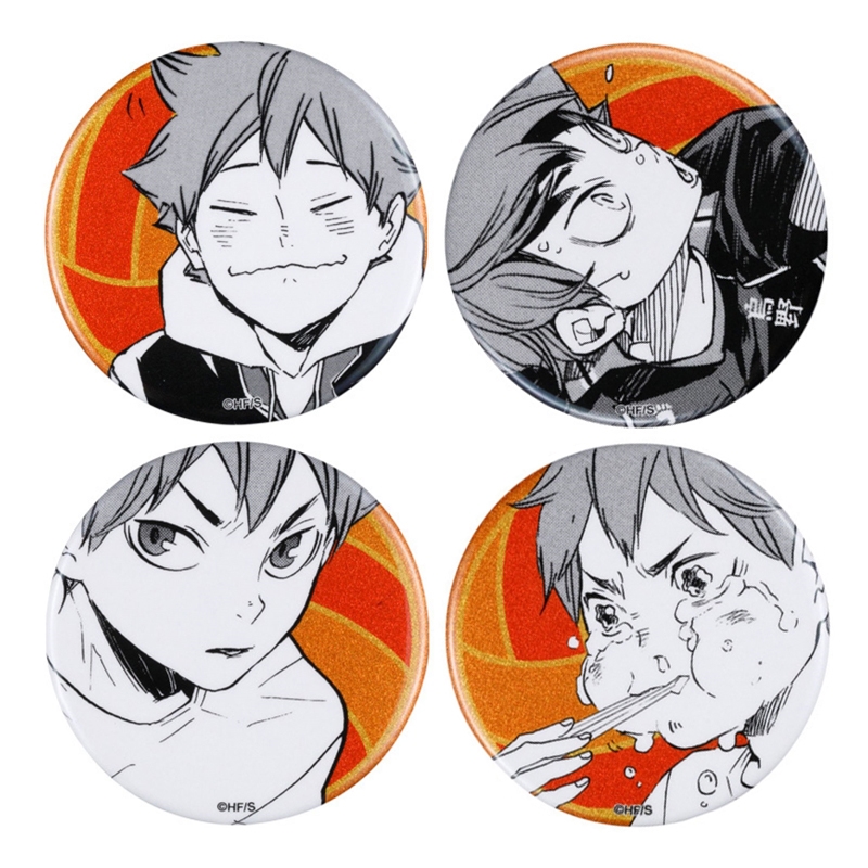 『ハイキュー！！』缶バッジ４個セット　ＥＭＯＴＩＯＮＳ　日向翔陽　ＢＥ１