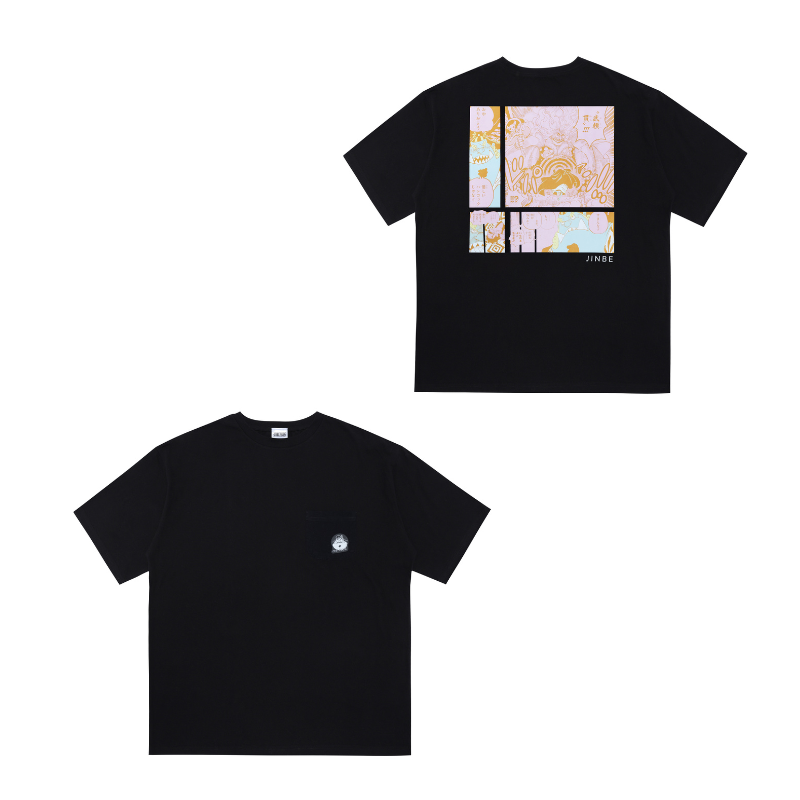 『ＯＮＥ　ＰＩＥＣＥ』ポケット付きビッグシルエットＴシャツ　“ＨＥＲＯＥＳ”　ジンベエ　ＢＥ２