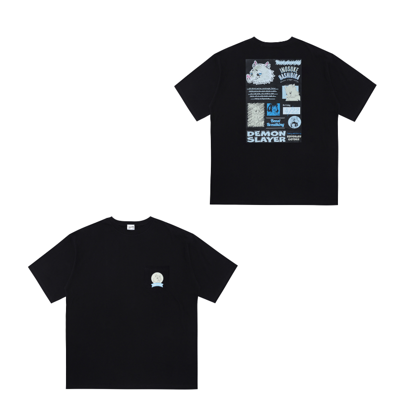 『鬼滅の刃』ポケット付きビッグシルエットＴシャツ　“ＨＥＲＯＥＳ”　嘴平伊之助　ＢＥ２